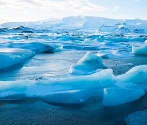 Ice Floating Artic Water Iceland