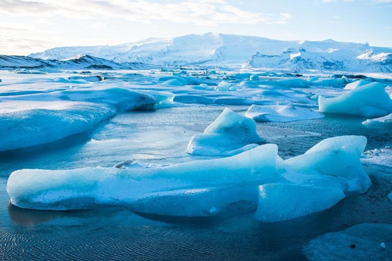 Ice Floating Artic Water Iceland