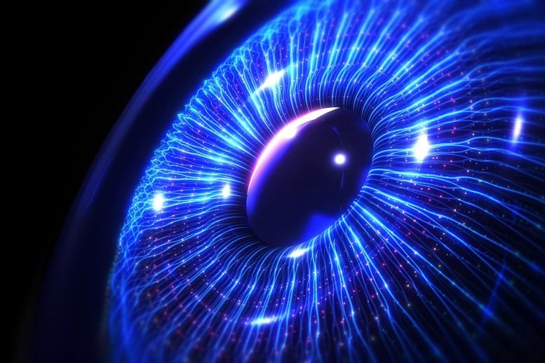 Optical Fibers Artificial Intelligence Blue Human Eye
