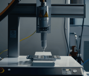 An image of automated manufacturing equipment.