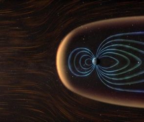 Solar Wind Flows Around Earth’s Magnetic Field