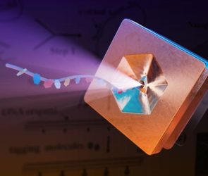 Strand of Engineered DNA Passing Through a Nanoscale Sensor