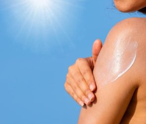Woman Apply Sunscreen Summer Sun