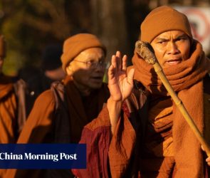 Walk for peace: Buddhist monks arrive in Washington after 3,700km journey