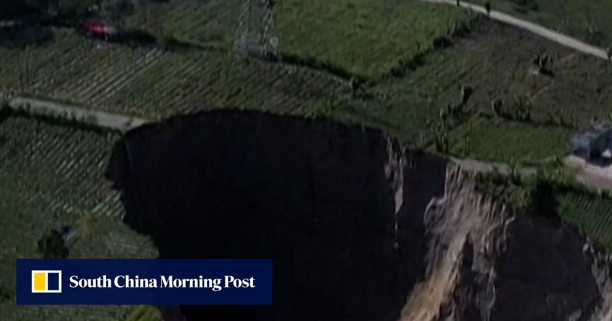 Video | Indonesian village at risk of being swallowed by 100-metre-deep sinkhole