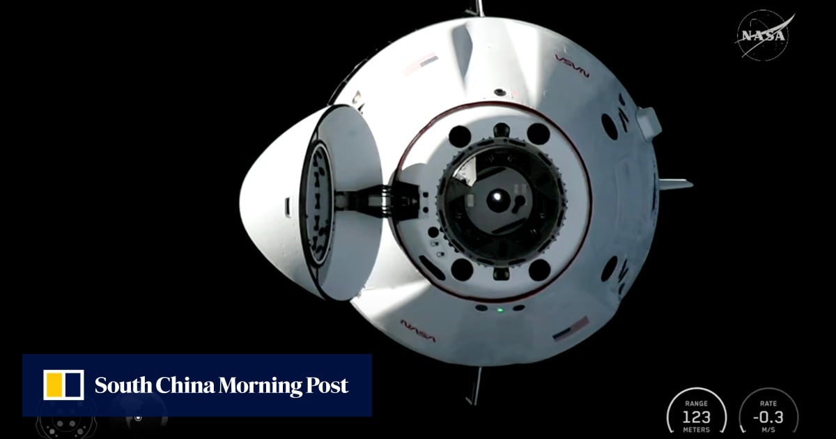 4 astronauts arrive at International Space Station to replace Nasa’s evacuated crew