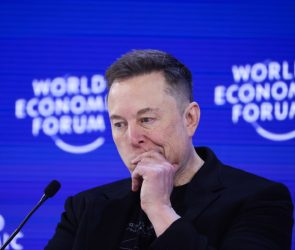 Elon Musk, chief executive officer of Tesla Inc., during the World Economic Forum (WEF) in Davos, Switzerland, on Thursday, Jan. 22, 2026.