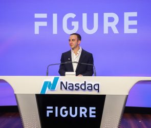 Michael Tannenbaum, chief executive officer of Figure Technology Solutions Inc., during the company's initial public offering at the Nasdaq MarketSite during the in New York, US, on Thursday, Sept. 11, 2025.