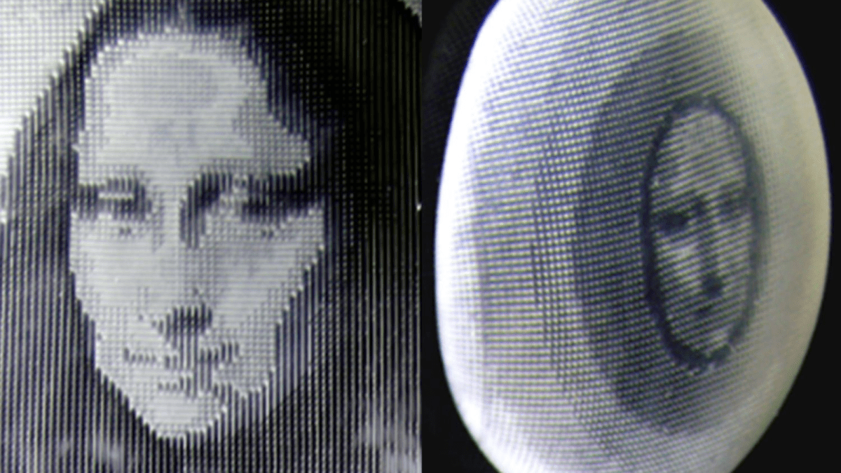 Synthetic skin reveals hidden 'Mona Lisa' when exposed to heat