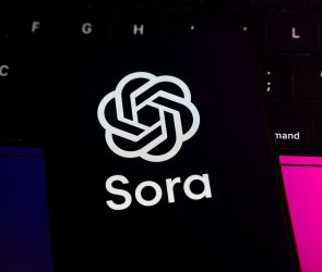 The Sora logo displays on a smartphone screen