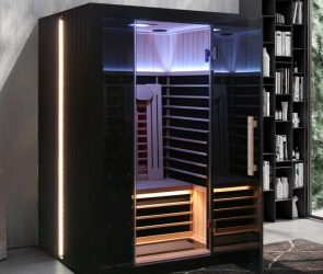 Sun Home's Eclipse Red Light & Infrared Saunas blend two popular sauna technologies into a model meant for the home
