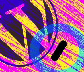 WordPress and Automattic logos with abstract background