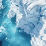 Aerial Melting Iceberg Antarctica