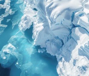 Aerial Melting Iceberg Antarctica