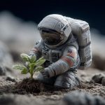 Astronaut Planting on Moon