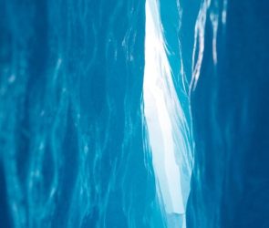 Blue Ice Crack Frozen Walls