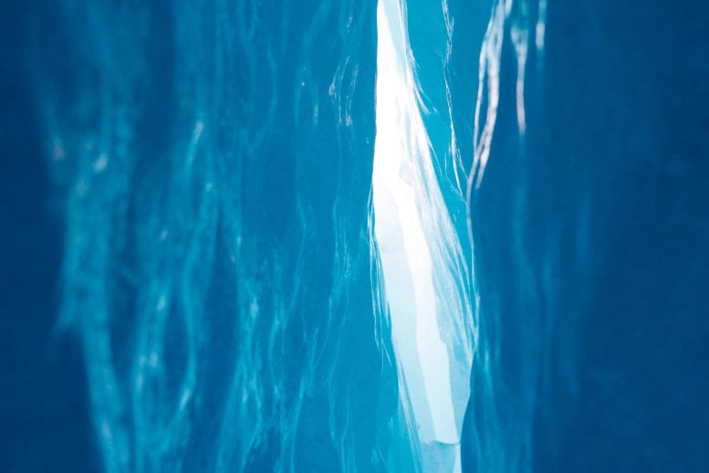 Blue Ice Crack Frozen Walls