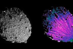 Dimorphos Color Enhanced ‘Cosmic Snowballs’