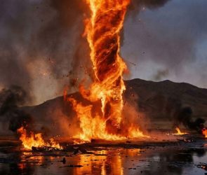 Fire Tornado Oil Spill