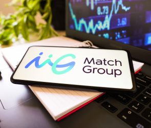 The Match Group Inc. logo is displayed on a smartphone screen.