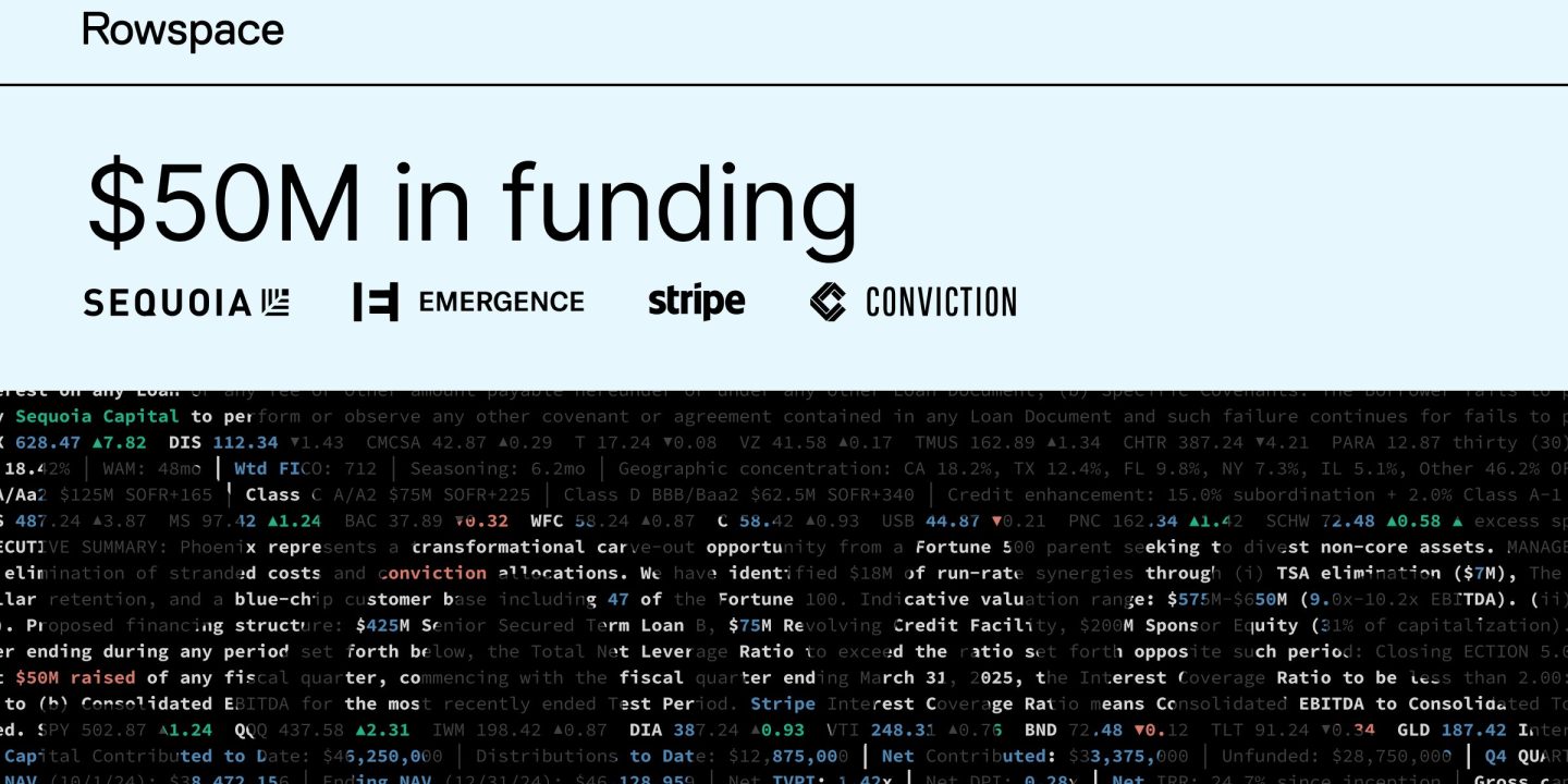 Rowspace Raises $50M to Bring AI for Private Equity Out of the Back Office