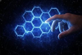 Hand Touching Graphene