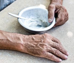 Hungry Old Man Empty Bowl
