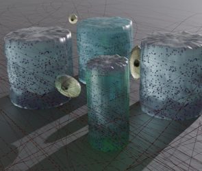 Light Responsive Hydrogel Microstructures Embedded Within a Collagen Network