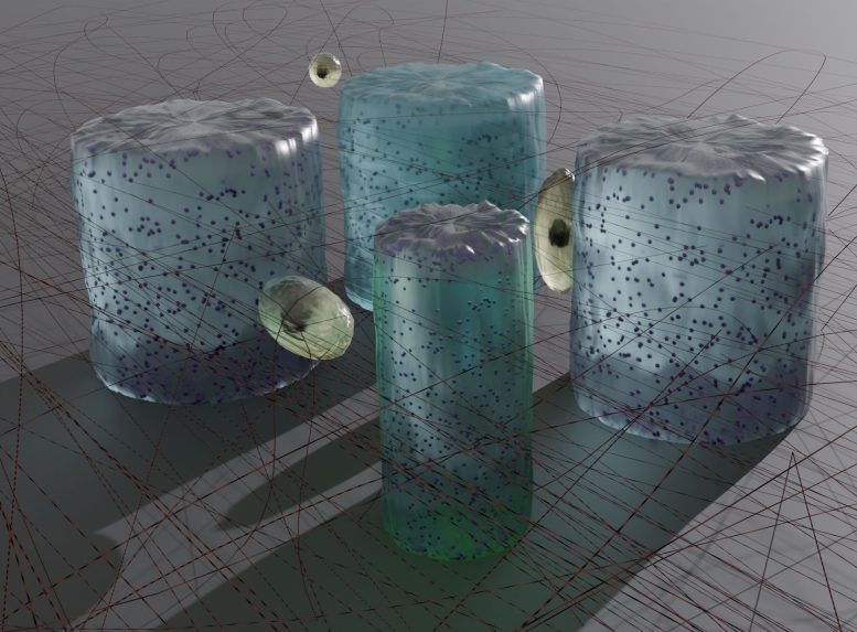 Light Responsive Hydrogel Microstructures Embedded Within a Collagen Network