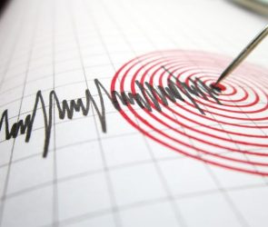 Red Concentric Circles Earthquake Seismograph