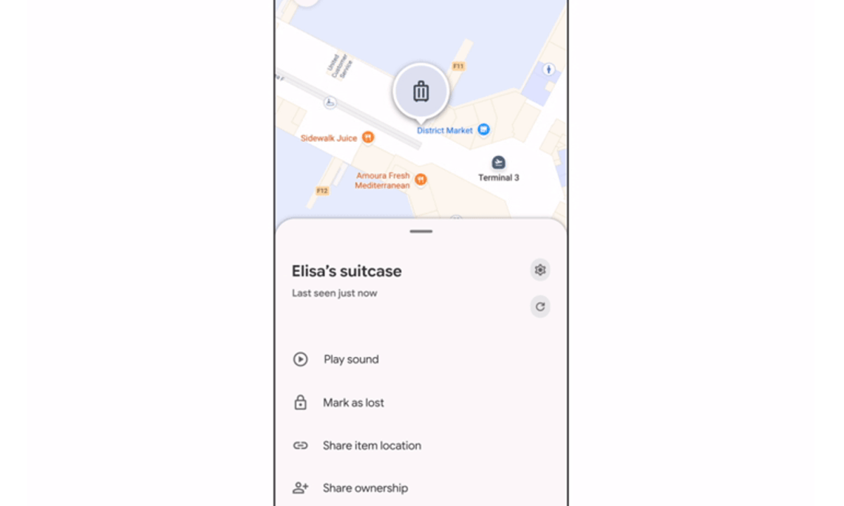 Android user tracking luggage