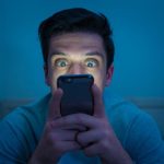 Smartphone Addiction Man Staring Cell Phone