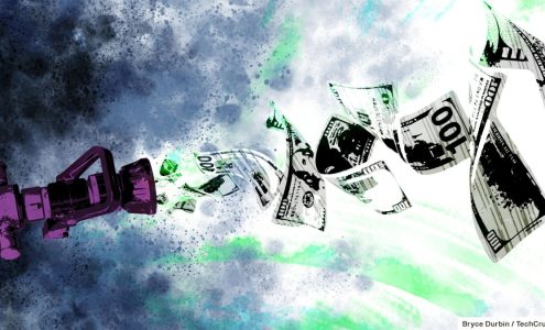 money emerging from a firehose