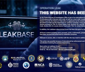 a notice on LeakBase, saying that the site has been seized by law enforcement