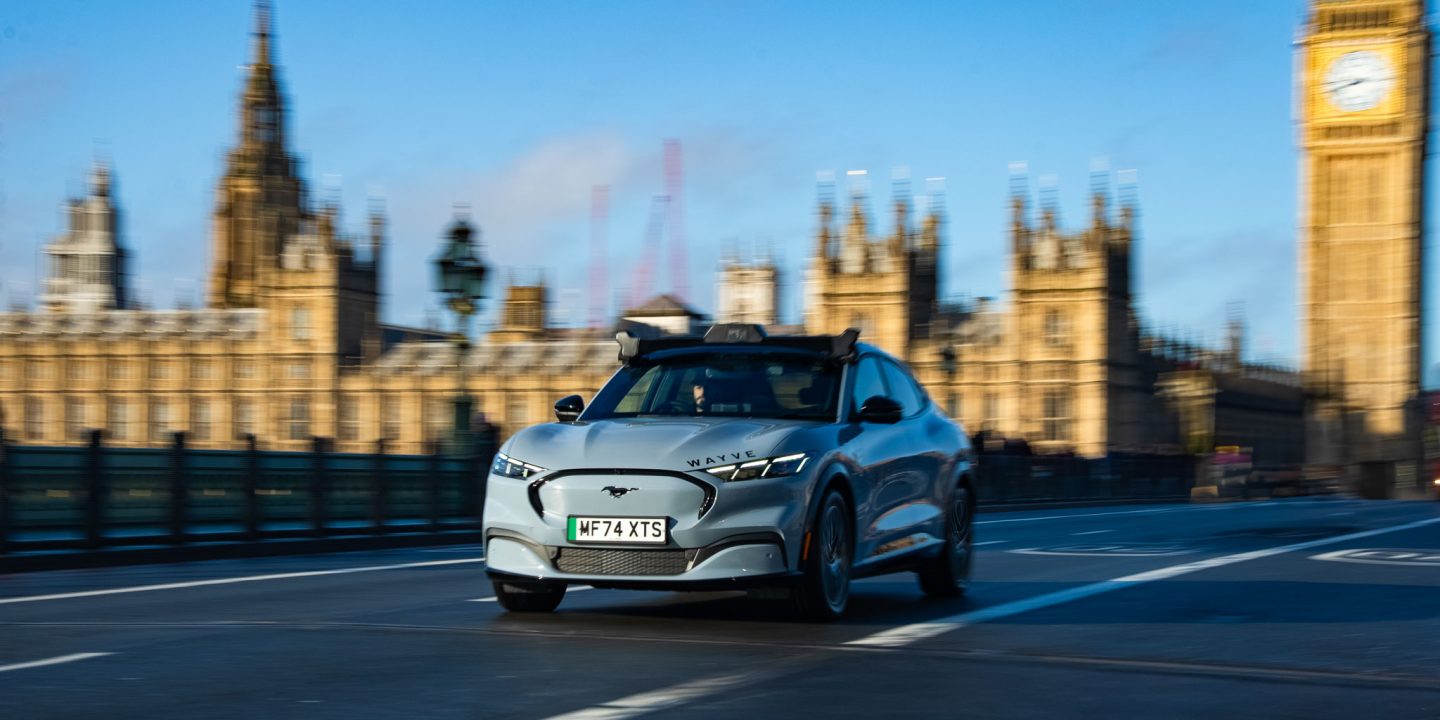 Wayve vehicle in London as the integration of physical AI into vehicles remains a primary objective for automakers looking to accelerate innovation.