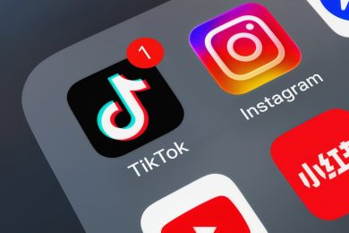 Various social apps on mobile phones: Tiktok, Instagram, Facebook, Xiaohongshu, YouTube, WeChat, Instagram