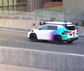 A Zoox test fleet vehicle in Las Vegas